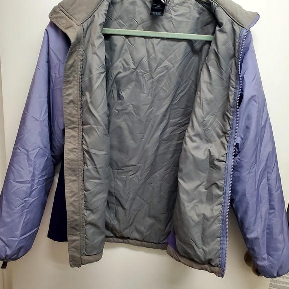 The North Face Womens Purple Color Block‎ Quilted Jacket Liner Size L Vintage - Picture 6 of 7